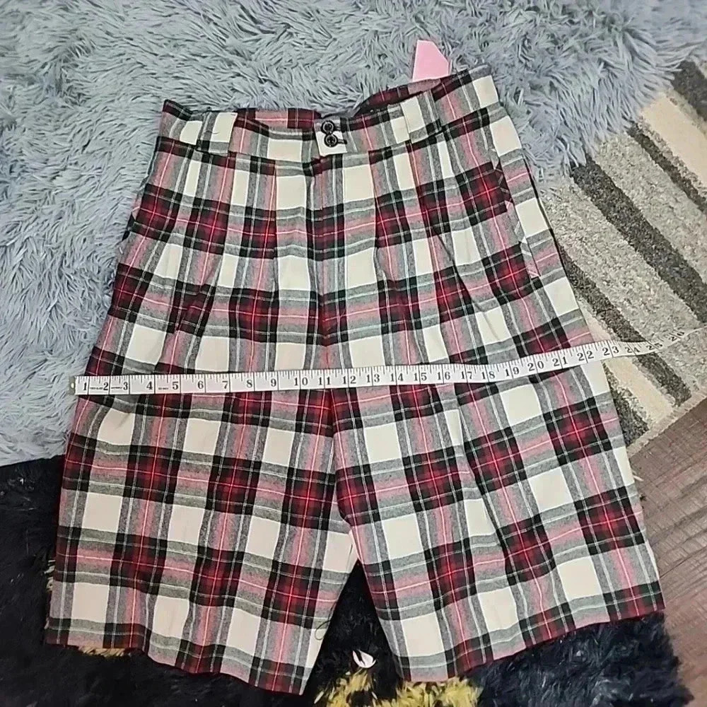 Giorgio Sant’Angelo Vintage Plaid Wool 2-Piece Blazer & Short -Set Size 12 - Picture 10 of 16